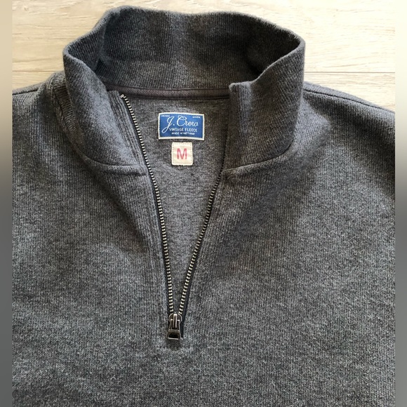 Men’s J. Crew French Rib Half-Zip Sweatshirt Sweater Top with Pockets - Picture 16 of 16